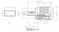 Connecteur coaxial RF TNC-C-J3 de qualité supérieure, plaqué nickel cuivre, connecteur mâle TNC, sertissage pour câbles RG58 et RG142