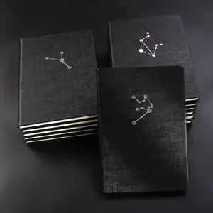 Custom Nieuwe Trend Design 12 Dierenriemtekens Constellatie Journal A5 Hoge Kwaliteit Dagboek Pu Saffiano Lederen Hardcover Notebook