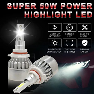 Ampoules de phares LED auto <span class=keywords><strong>C6</strong></span> H3 H1 <span class=keywords><strong>H4</strong></span> H7 H11 880 881 H27 9005 HB3 H10 HB4 9006 H13 6000K 12V - Product Image 5
