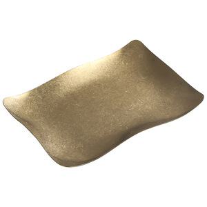 Modern Stainless Steel Rectangular Dish <strong>Plate</strong> <strong>Creative</strong> Golden Barbecue <strong>Plate</strong> for Party - Product Image 1