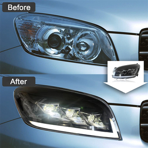 Phare à LED pour Toyota RAV4 <span class=keywords><strong>RAV</strong></span> <span class=keywords><strong>4</strong></span> 2005 <span class=keywords><strong>2006</strong></span> 2007 2008 Mise à niveau du phare 3 lentilles Phare DRL Clignotants Lampe 12V Pièces automobiles - Product Image 2
