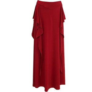 Falda larga <span class=keywords><strong>de</strong></span> entrenamiento <span class=keywords><strong>de</strong></span> danza del vientre Oriental con abertura adelgazante Sexy para mujer con pantalones cortos <span class=keywords><strong>de</strong></span> seguridad Ropa <span class=keywords><strong>de</strong></span> baile larga elegante para clases - Product Image 1