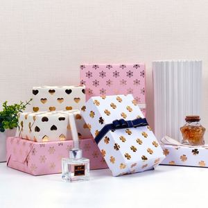 Luxury Metallic Foil Gift <b>Wrapping</b> <b>Paper</b> Sheet with Printed Four Leaf Clover Heart Hexagram - Product Image 3