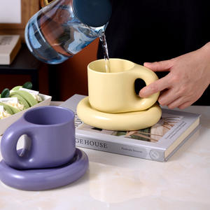 विलास्पायर मैकरोन रंग वर्णक स्प्लैटर पेंट सिरेमिक नेर्डिक इन शैली वसा मग रचनात्मक नवीनता कप और सॉकर सिरेमिक कॉफी मग - Product Image 4