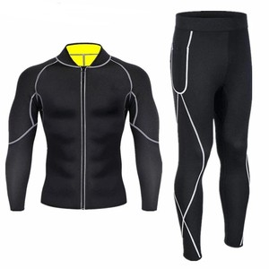 Traje de Yoga Ajustado de Manga Larga Transpirable de Spandex/Poliéster para Hombre y Mujer, Traje de Sauna, Hanfu, Deportivo, Moldeador del Cuerpo - Product Image 1