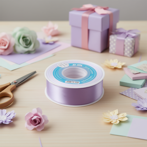 ริบบิ้นผ้าซาตินอิลัน 2.5 ม. 25 หลา สีลาเวนเดอร์ D14 - Product Image 3