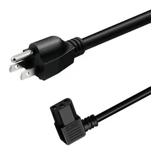 Nema5-15p zu c13 nema-5 zum rechten Winkel c13 Kabel uns 18awg 3 Stecker 5-15p zu iec320c13 nema Netz stecker