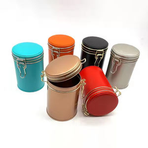Boîte de fer ronde pour des collations de thé fraîches étanches à l'humidité boîte de conserve multi-grains pour l'emballage de chocolat de bonbons alimentaires - Product Image 1