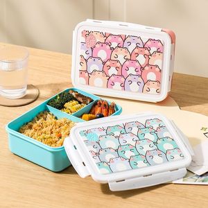 Boîte à lunch astronaute de dessin animé avec couverts pour enfants et employés de bureau - Product Image 2