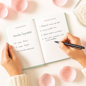 Labon bạc hà công thức màu xanh lá cây Tạp Chí với bạc lá nhà bếp công cụ thiết kế bìa cứng Sách dạy nấu ăn cho kế hoạch bữa ăn và đầu bếp nhà - Product Image 5