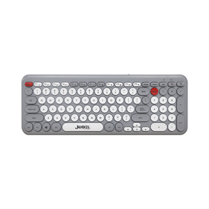 Mesin tik Retro kunci bulat cokelat berkabel Keyboard 98 tombol BT Keyboard portabel untuk PC Laptop Win/iOS/Android - Product Image 1
