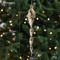 Nouvelles décorations de Noël dorées, décorations électro-plaquées pour sapin de Noël, flocons de neige et cerfs, fournitures de Noël