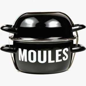 Chinese Professional Manufacturer Custom Pattern Enamel Cast Iron Seafood <strong>Mussels</strong> Deep <strong>Pot</strong> for Restaurant - Product Image 4