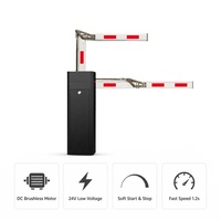 Barrière à bras droit 4,5 m anti-collision en acier/métal, protection IP54, télécommande pour station de péage