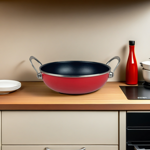 Customized Durable <strong>Non</strong> <strong>Stick</strong> Even Heating Kitchen Products Indoor Cookware <strong>Wok</strong> Enamel Frying Pan - Product Image 2