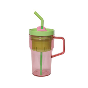 2026 Travel Tumbler with Handle Straw Wholesale Custom Logo Fruit Infuser Bottle Tea <b>Filter</b> Cup Plastic Car <b>Coffee</b> Mug 22oz - Product Image 1