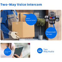 Cámaras de Seguridad CCTV IP Inalámbricas Wistino 6K con 4 Lentes, 4 Pantallas, Zoom Óptico 10X, Pan-Tilt, CMOS 4G para Vigilancia Exterior