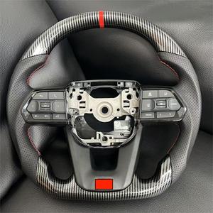 พวงมาลัยหุ้มหนังทำจากคาร์บอนไฟเบอร์สำหรับ Toyota Alphard Land Cruiser Prado Highlander Vellfire LC300มีสินค้าในสต็อก - Product Image 4