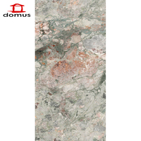 Dalles de sol rectangulaires en pierre frittée Onyx Nephrite Jadeite, finition brillante et polie, 1600*3200*12MM, haute sécurité, pour un design moderne.