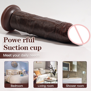 8.54 inci coklat tanpa bola <span class=keywords><strong>Penis</strong></span> buatan dengan cangkir hisap kuat Anal stimulasi vagina cocok untuk pria dan wanita Gay - Product Image 3