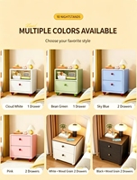 Mesita de Noche de Acero al Carbono, Mueble de Almacenamiento de Acero para Dormitorio, Gabinete Pequeño con Cajones para Niños