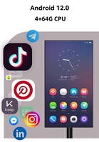 Écran de diffusion en direct professionnel de 21,5 pouces avec système Android TV portable HD, téléviseur LCD blanc - Appareil de diffusion en direct