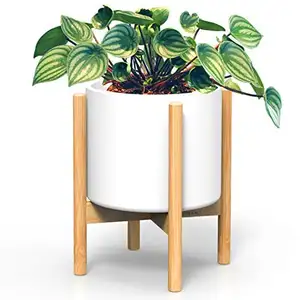 Wholesale Home Decor Heavy Duty Bamboo Plant Shelf Flower Pot Holder for Outdoor and Indoor Adjustable Plant Stand