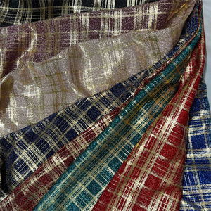 OEM ODM tissu organza léger et durable à carreaux en tricot bronzé pailleté pour vêtements pour robes - Product Image 6
