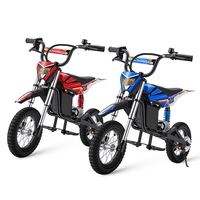 Nouvelle moto électrique pour enfants IScooter A12 rouge et bleue, mini moto tout-terrain pour enfants avec suspension à ressorts