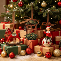 Prix d'usine en gros, pendentif de Noël, décorations suspendues pour arbre de Noël, ornement de Noël en résine de forme personnalisée