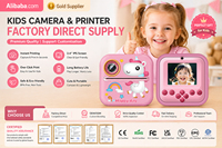 Kamera Mini HD Berkualitas Tinggi untuk Anak-Anak, Kartu TF, MP3, Multi-Bahasa, Bingkai Selfie, Cetak Instan Termal, Portabel, Hadiah Ulang Tahun