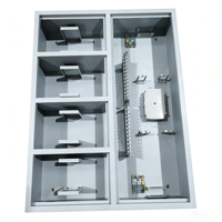 DIMAN - Caja Divisora de Fibra Óptica 4 en 1 de 96 Núcleos FTTH 5G, Lámina Galvanizada, Equipo de Telecomunicaciones para Interiores y Exteriores, Directo de Fábrica