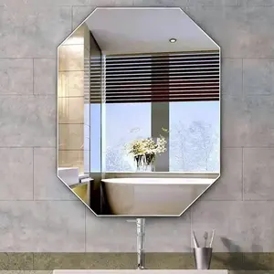 Harga grosir kualitas tinggi dekorasi dalam ruangan 3mm 4mm 5mm 6mm kaca tempered dinding besar cermin lantai