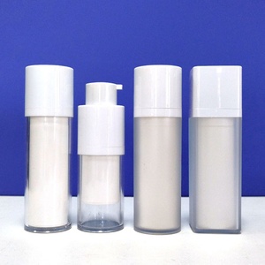 Free Sample Serum Lotion Shampoo Airless <b>Pump</b> <b>Bottles</b> 15ml 30ml 50ml Square Double Wall Cosmetic Skincare Packaging - Product Image 2