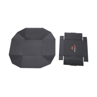 Boîte cadeau rigide noire imperméable, boîte d'emballage cosmétique en carton personnalisée, vente en gros, boîte rigide écologique