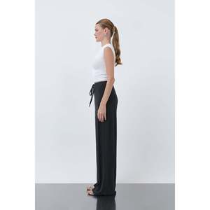 กางเกงเอวผูกยางยืดสำหรับผู้หญิง -32224PNT - สีดำ - Product Image 3