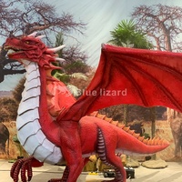 Statue de dragon animatronique de grande taille modèle de dragon géant de dinosaure mécanique artificiel à vendre