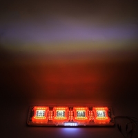 Feu arrière LED pour remorque de camion 33cm 41cm 46cm Stop Frein Clignotant DRL Rouge Ambre 24V Étanche