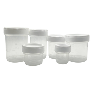 ถ้วยเก็บปัสสาวะพลาสติกสีขาวขนาด50มล. 120มล. พร้อมล็อค - Product Image 1