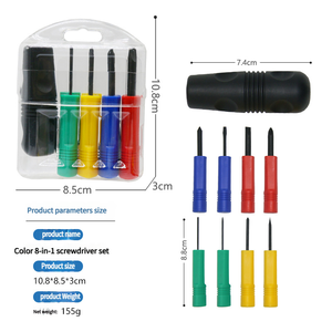 Myj 8 chiếc tuốc nơ vít nam châm Bộ dụng cụ kết hợp sửa chữa gia dụng thủ công Bộ tuốc nơ vít chính xác Mini - Product Image 4