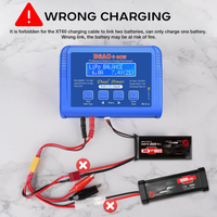 Chargeur-déchargeur double alimentation HTRC B6AC 80W à entrée CA multi-technologies pour batteries RC, drones, voitures, bateaux et modèles de loisirs