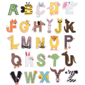 Parche de letras coloridas de varias formas Bordado de hilo liso sin mínimo barato de fábrica para decoración de ropa de sombrero - Product Image 2