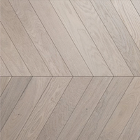 Plancher en bois d'ingénierie multicouche en chêne européen, motif en chevrons, parquet composite, planchers en bois