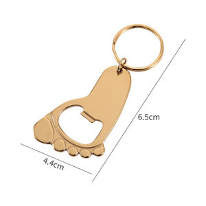 New Arrival Promotional Business Gift <b>Beer</b> <b>Bottle</b> <b>Opener</b> Foot Shaped 3D Shape Zinc Alloy Luxury Lightweight Keychain Carabiner - Product Image 6