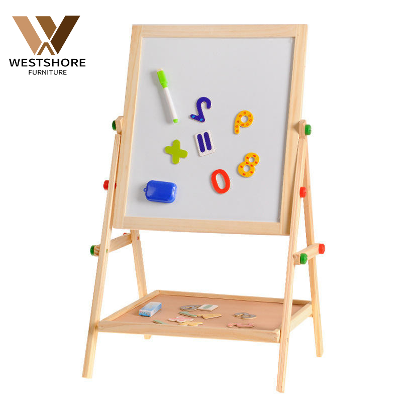 Деревянная доска Монтессори West Shore, детские развивающие игрушки, регулируемая двусторонняя магнитная Вертикальная доска
