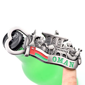 工厂定制锌合金金属国家旅游纪念品磁铁定制卡塔尔阿曼冰箱贴 - Product Image 3