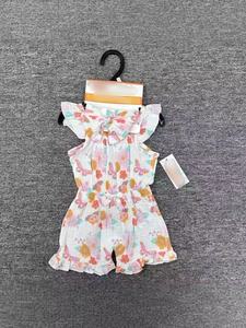 Nuovo all'ingrosso di alta qualità <span class=keywords><strong>neonato</strong></span> due pezzi bambino comodo abito di <span class=keywords><strong>cotone</strong></span> morbido per bambini senza maniche abito stampato - Product Image 4