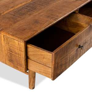 Mesa de centro de madera industrial elegante hecha a mano de alta calidad muebles de sala de estar de hogar de madera maciza portátil ecológico duradero - Product Image 5