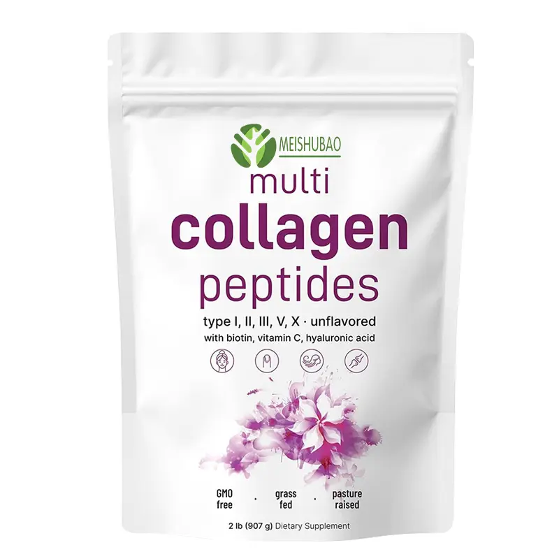 Polvo de proteína de colágeno múltiple de alta calidad, péptidos de colágeno de fácil disolución, blanqueamiento de la piel, polvo de péptidos de colágeno múltiple
