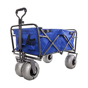 Hochwertiger Klapp wagen mit großen Ballon rädern <span class=keywords><strong>Beach</strong></span> Utility <span class=keywords><strong>Cart</strong></span> für Camping Hohe Sichtbarkeit für Handwagen und Trolleys - Product Image 2